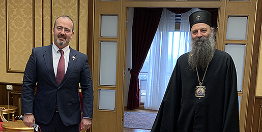 Патријарх српски примио Амбасадора САД-а