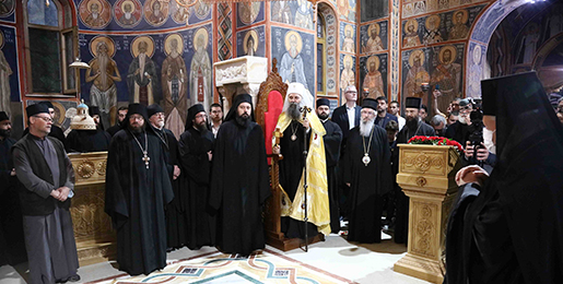Патријарх Порфирије богослужио у манастиру Туману