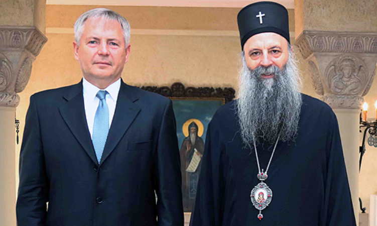 Ο Πατριάρχης της Σερβικής Ορθοδόξου Εκκλησίας κ.κ. Πορφύριος συνομίλησε με τον Πρέσβη της Σλοβακίας