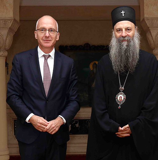 Ο Πατριάρχης της Σερβικής Ορθοδόξου Εκκλησίας κ.κ. Πορφύριος συνομίλησε με τον Πρέσβη της Γερμανίας