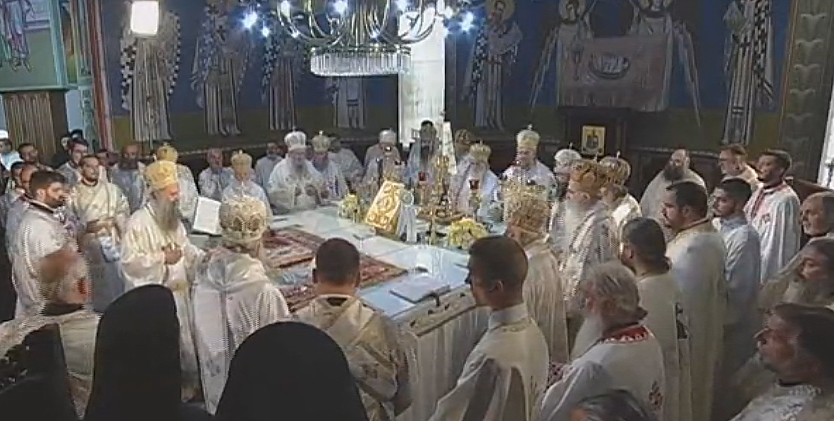 Συλλείτουργο του Πατριάρχη Σερβίας κ.κ. Πορφυρίου και του Αρχιεπισκόπου κ. Στεφάνου στον Καθεδρικό Ιερό Ναό των Σκοπίων