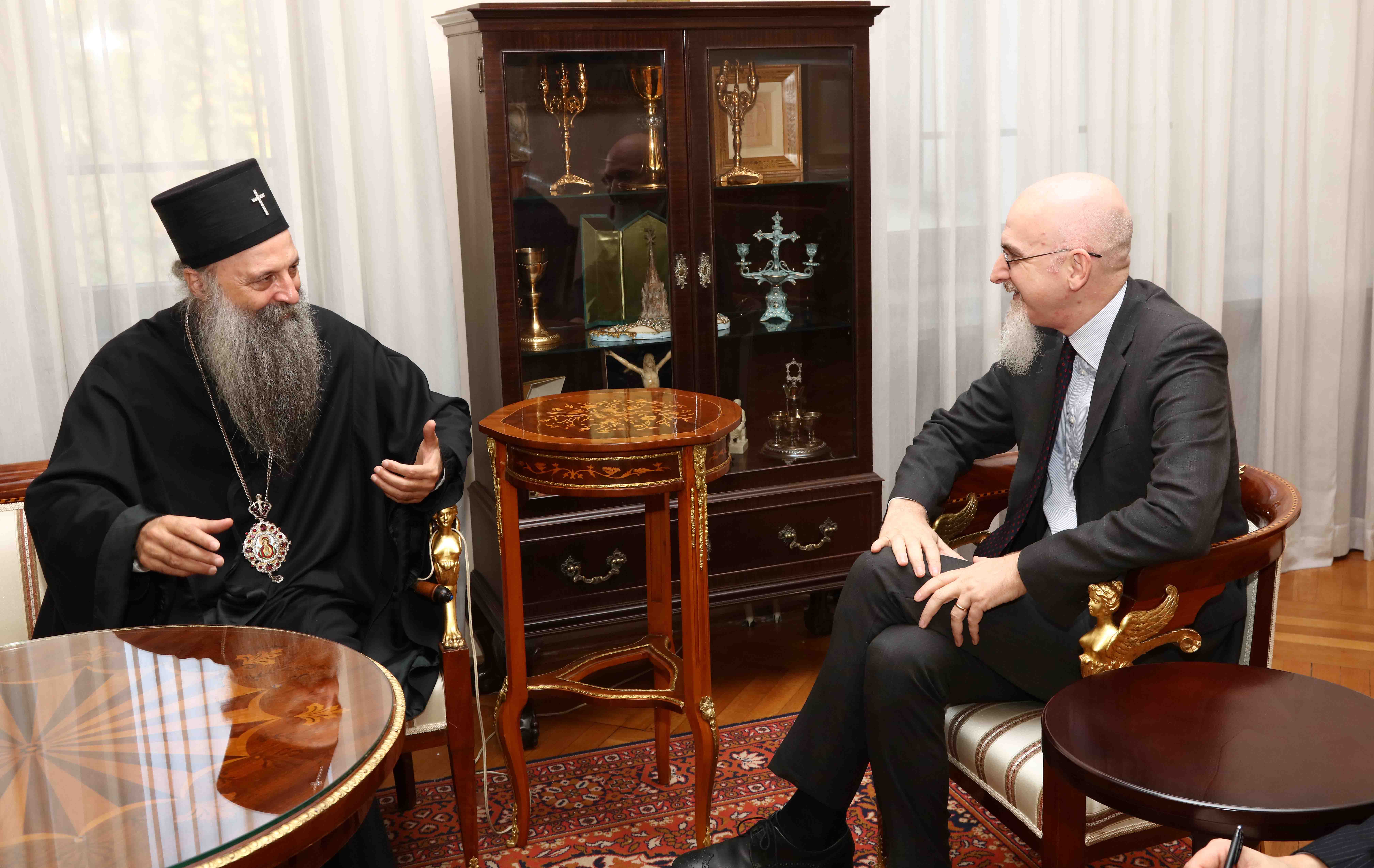 Ο Πατριάρχης Πορφύριος συνομίλησε με τον Πρέσβη της Ιταλίας