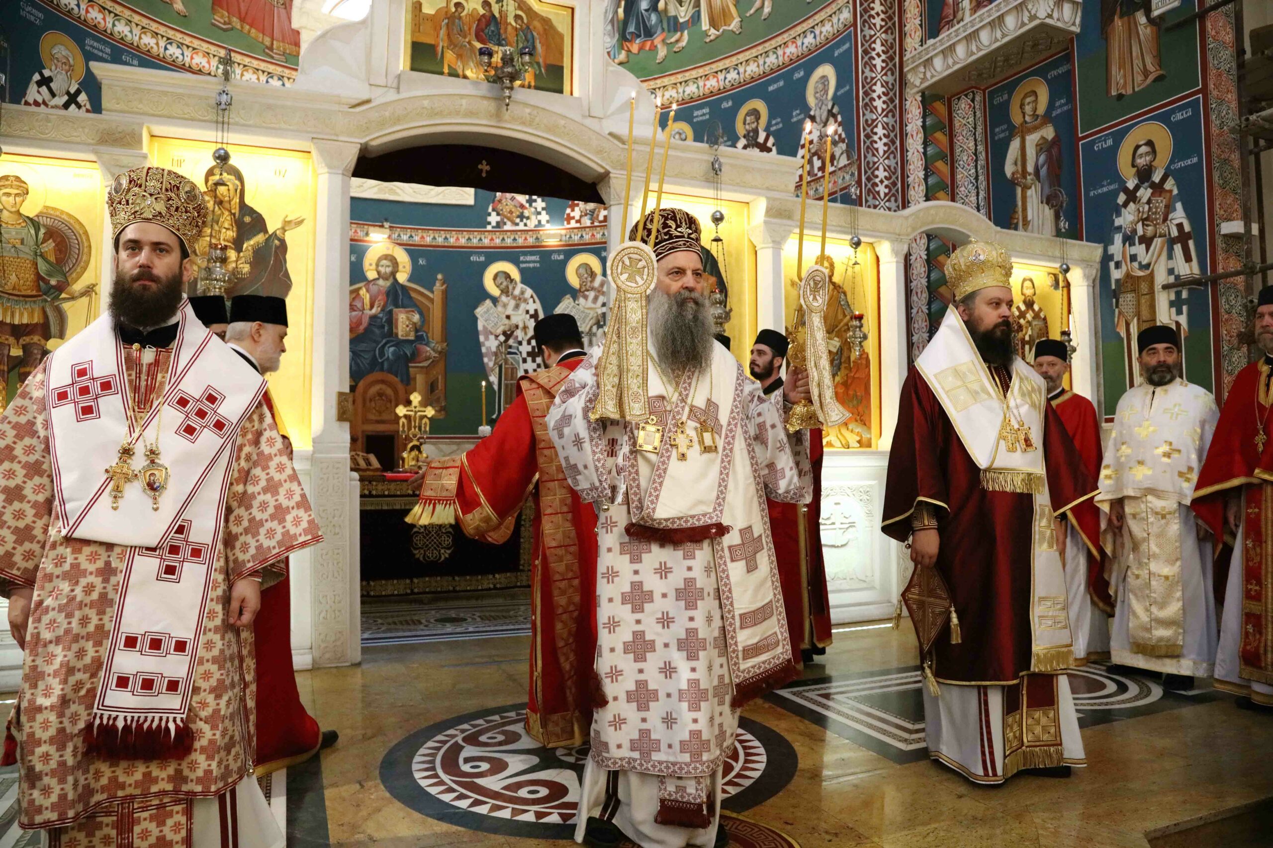 Patriarch Porfirije at the Church of Saint Demetrius in New Belgrade