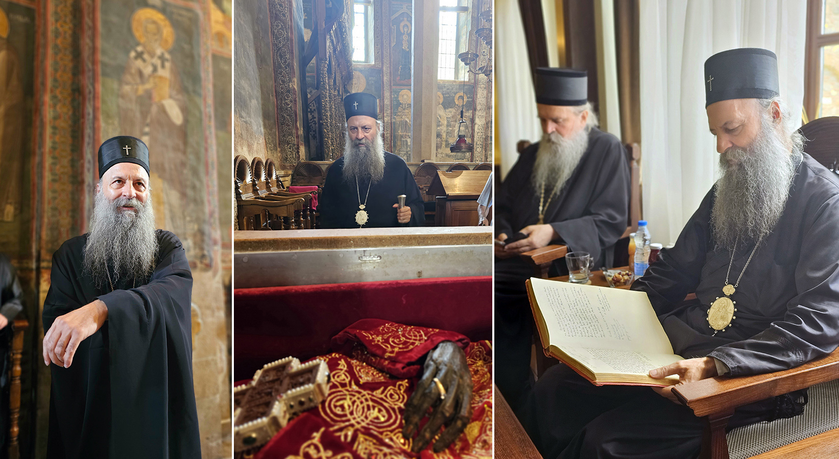 Ο Πατριάρχη Πορφύριος επισκέφθηκε την Ιερά Μονή Βίσοκι Ντέτσανι