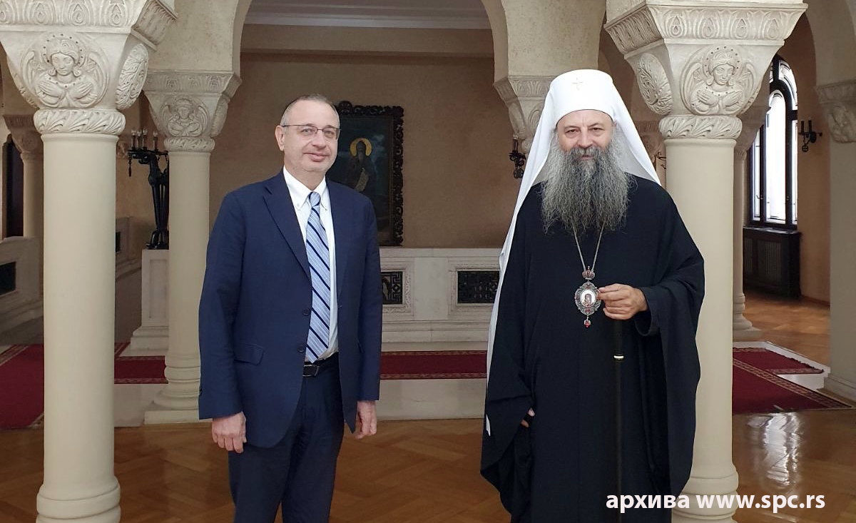Patriarch Porfirije congratulated Passover to Chief Rabbi Isak Asiel