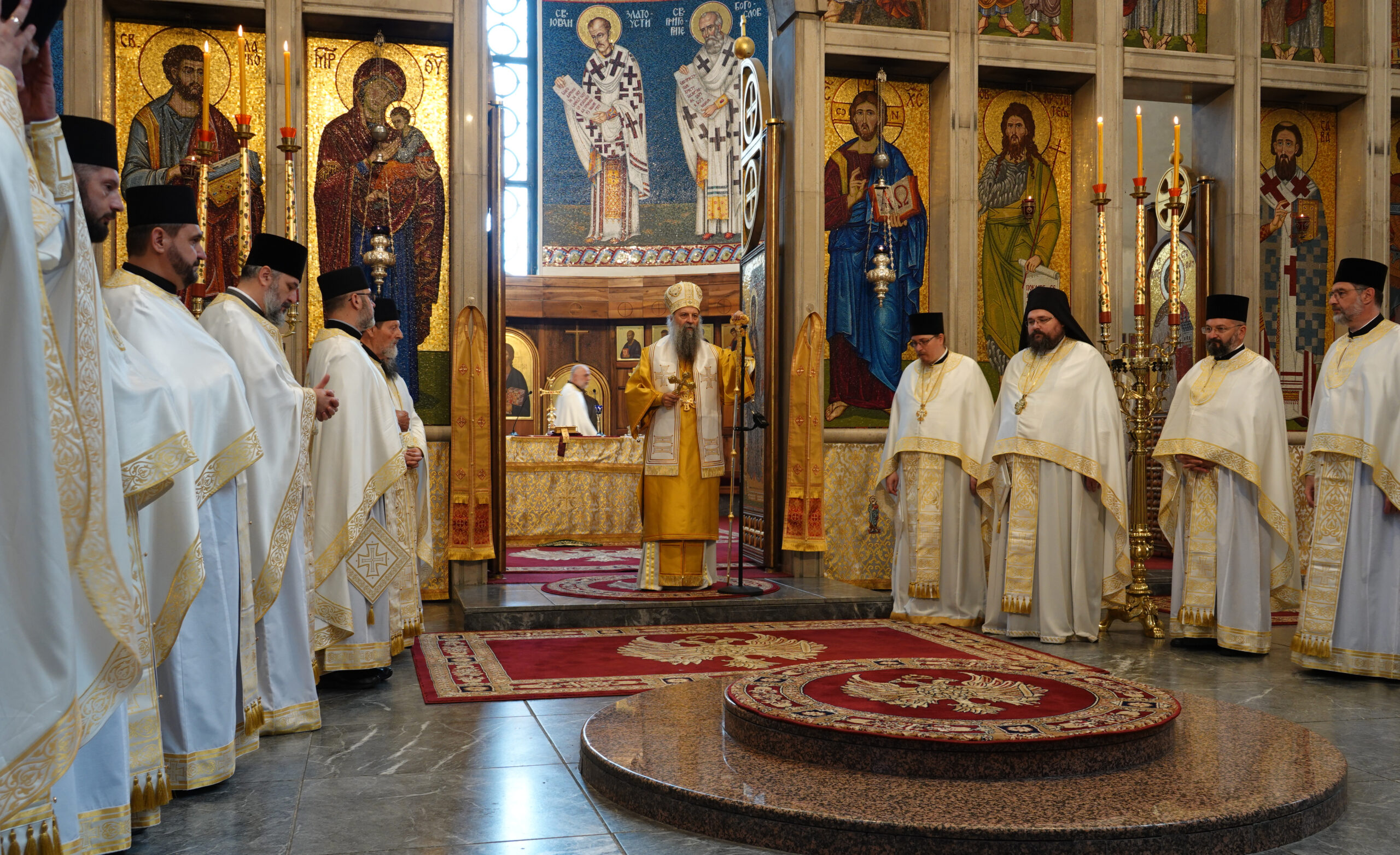 Patriarch Porfirije served a divine service in the church of Saint Apostle Mark