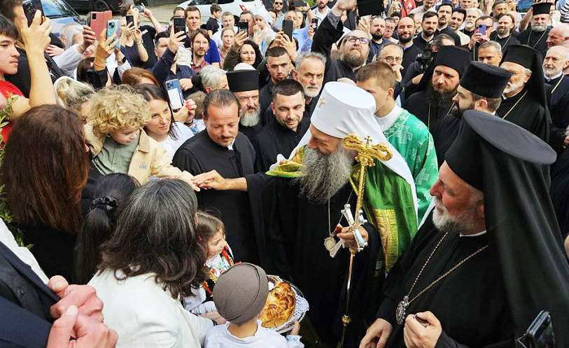 Η Δοξολογία επί τη αφίξει του Πατριάρχη κ.κ. Πορφυρίου στο Αμβούργο